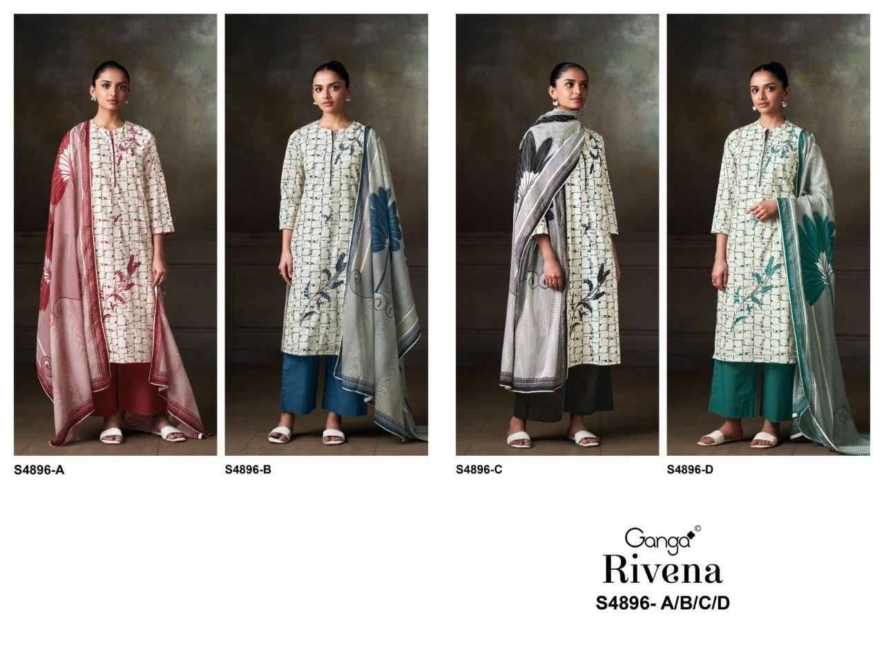 RIVENA 4896 Series By Ganga Fashion Beautiful Festive Suits Stylish Colorful Fancy Casual Wear & Ethnic Wear PREMIUM COTTON Dresses At Wholesale Price